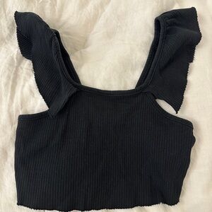 Zara black crop top